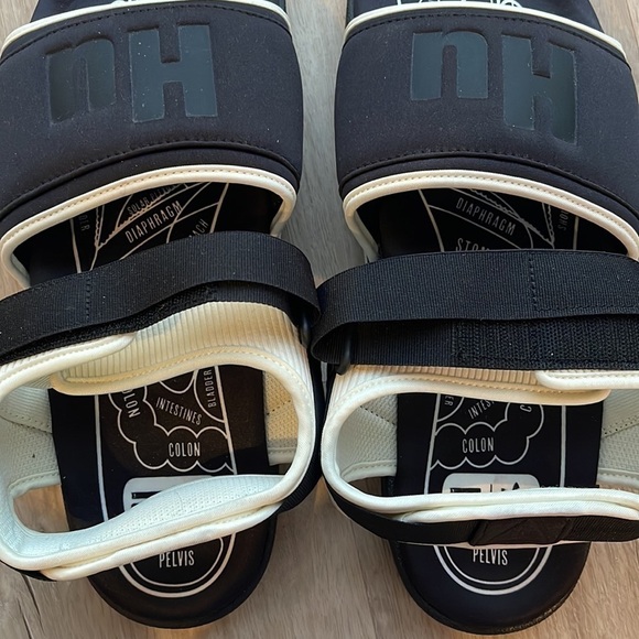 Pharrell x Adilette 2.0 Slide 'Black White sz 13 - Picture 4 of 13